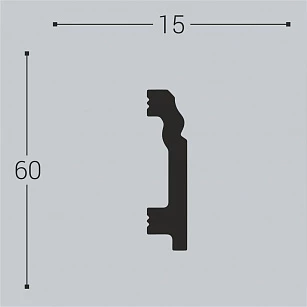 Плинтус напольный Bello Deco XPS П1 60х15х2000 текстура