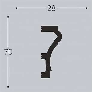 Наличник Bello Deco XPS Н7 70х28х2200 текстура