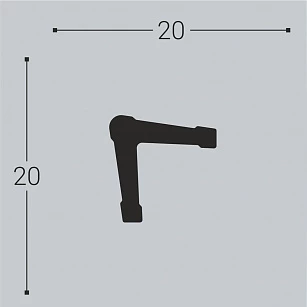 Угол Bello Deco XPS У1 20х20х2000 текстура