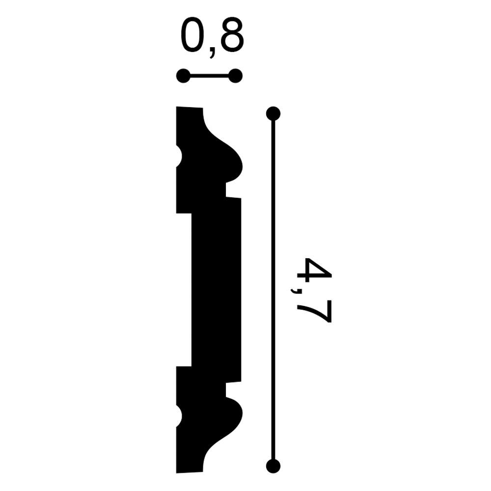 Молдинг Orac Decor PX144F гибкий 2000х47х8