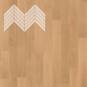Паркет Елка Французская Lab Arte Chevron Дуб Селект Флора лак 600/510х90х14/3/45° в интерьере