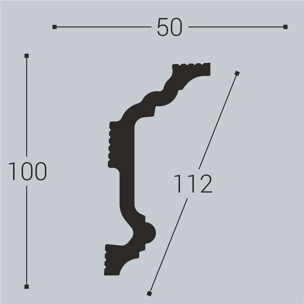 Карниз Bello Deco XPS К4 100х50х2000