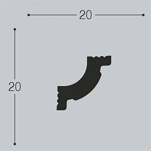 Угол Bello Deco XPS У5 20х20х2000 текстура