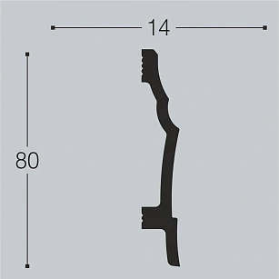 Плинтус напольный Bello Deco XPS П20 80х14х2000 текстура