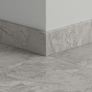 Плинтус ПВХ прямой для LVT Pergo PGVSK40171 Серый камень 2400х12х58 в интерьере