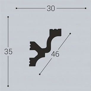 Карниз Bello Deco XPS К11 35х30х2000 текстура
