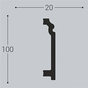 Плинтус напольный Bello Deco XPS П4 100х20х2000 текстура