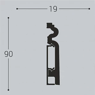 Плинтус напольный Bello Deco XPS П14 90х19х2000 текстура