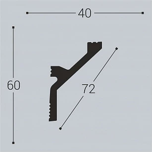Карниз Bello Deco XPS К12 60х40х2000 текстура