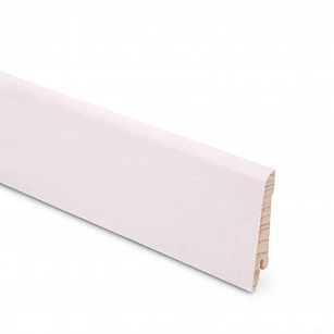 Плинтус шпонированный Lab Arte White 70х15х2500 в интерьере