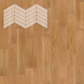 Паркет Елка Французская Lab Arte Chevron Дуб Натур лак 400/348х90х14/3/60° в интерьере