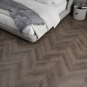 Ламинат ПВХ Alpine Floor Дуб Антарес Chevron LVT ECO 20-9*** в интерьере