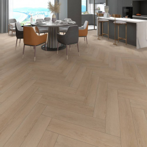 ПВХ Покрытие Calitex Elementals Caribbean Herringbone Click XES403 600x150x4 (1,800 м2) в интерьере
