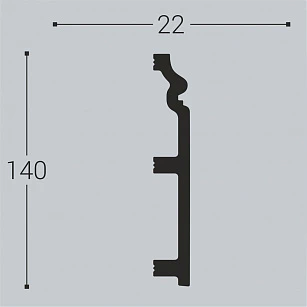 Плинтус напольный Bello Deco XPS П9 140х22х2000 текстура